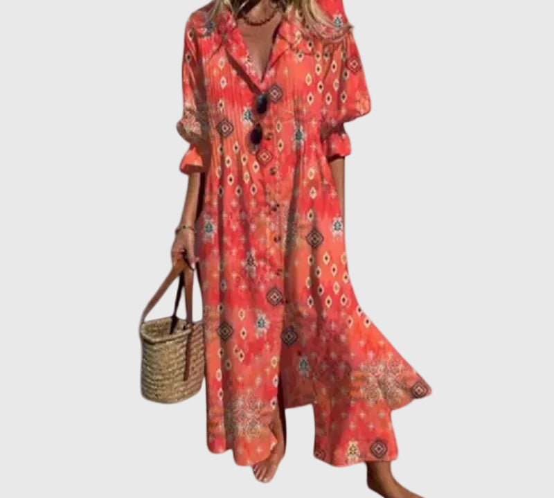 Zara | Elegáns hosszú bohémtípusú ruha