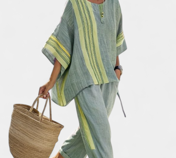 Lóra - Boho Len és Bambusz Szett