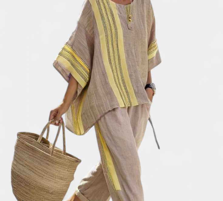Lóra - Boho Len és Bambusz Szett