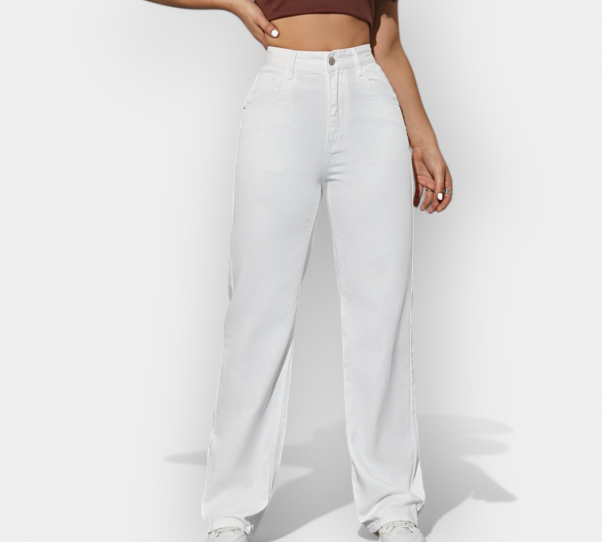 Magdaléna Elegáns Egyenes Farmer Napi Kényelem