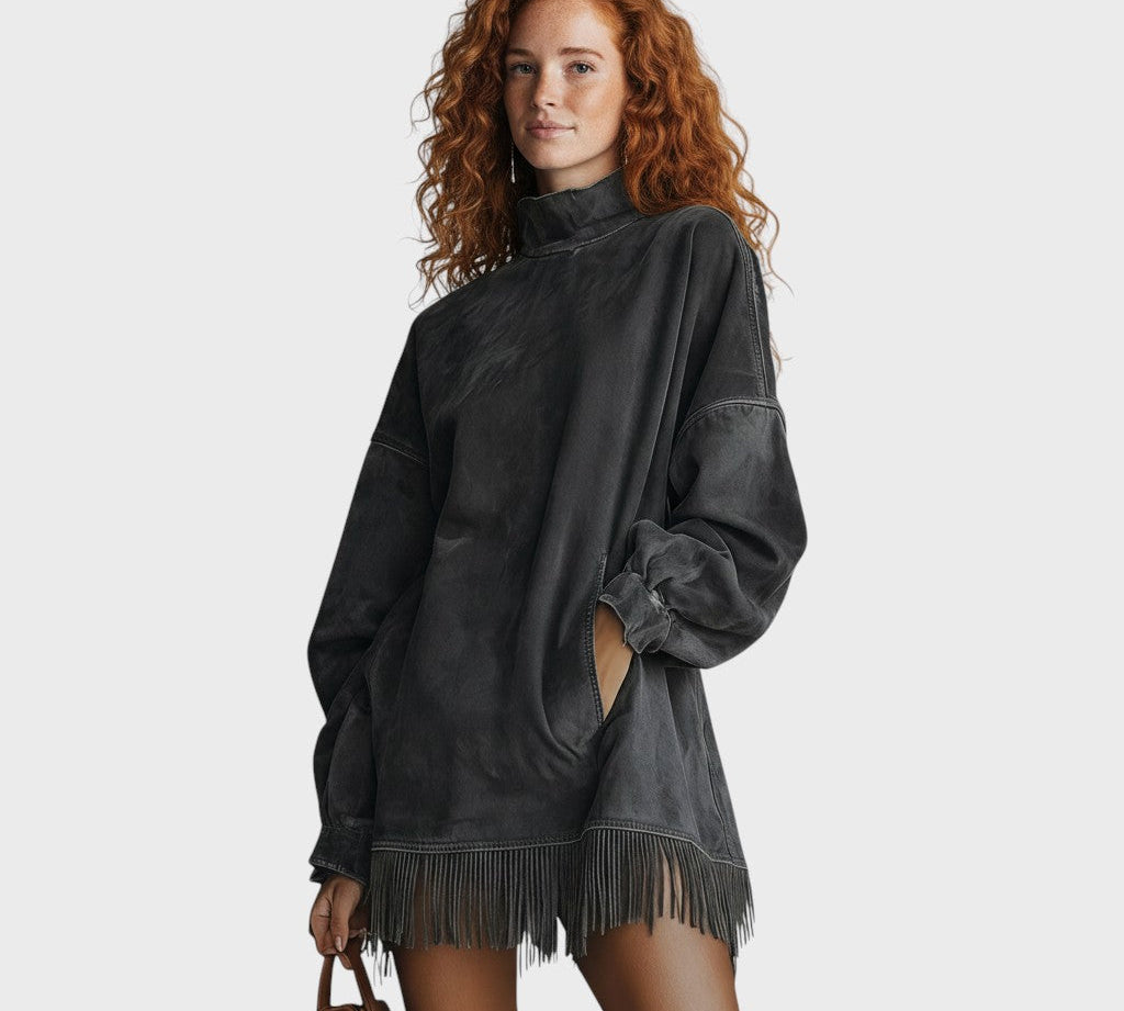 Freya | Suede Tunika Fringekkel